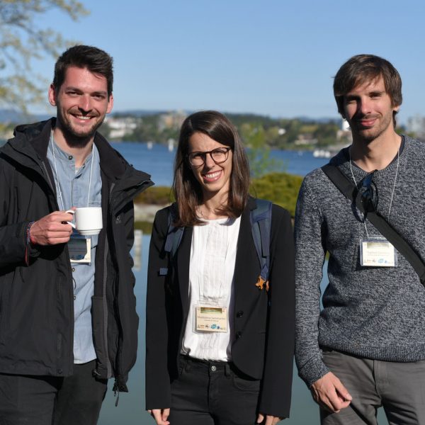 Maarten, Maddalena and Tugdual at a coffee break