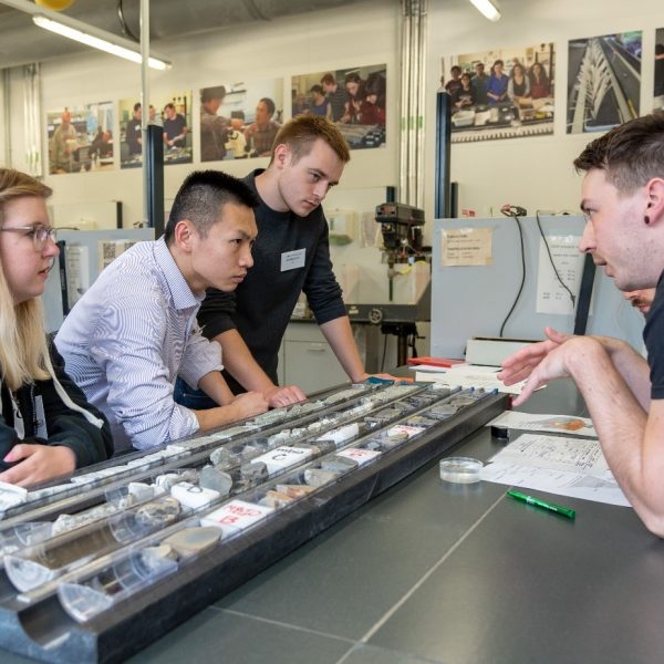 IODP lab turn: Participants describe cores acquired from hard rock environment